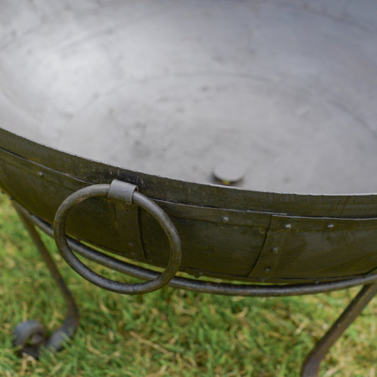 Wrought Iron Kadai Fire Bowl 100cm Diameter