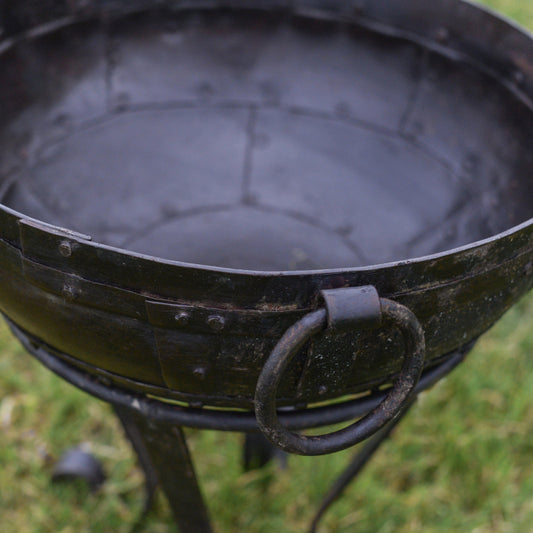 Wrought Iron Kadai Fire Bowl 40cm Diameter