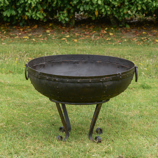 Wrought Iron Kadai Fire Bowl 80cm Diameter