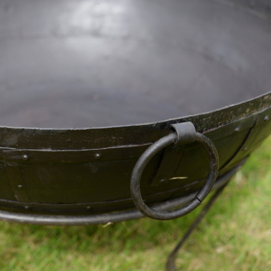 Wrought Iron Kadai Fire Bowl 90cm Diameter